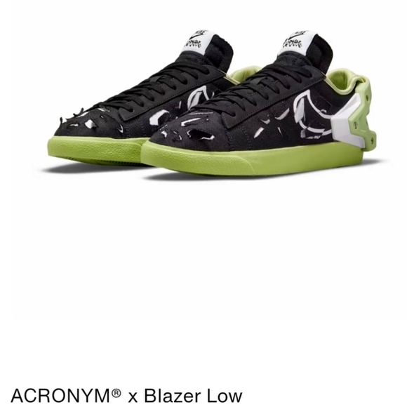 Nike Other - x Blazer Low Black and Green Men's Shoes NWOT